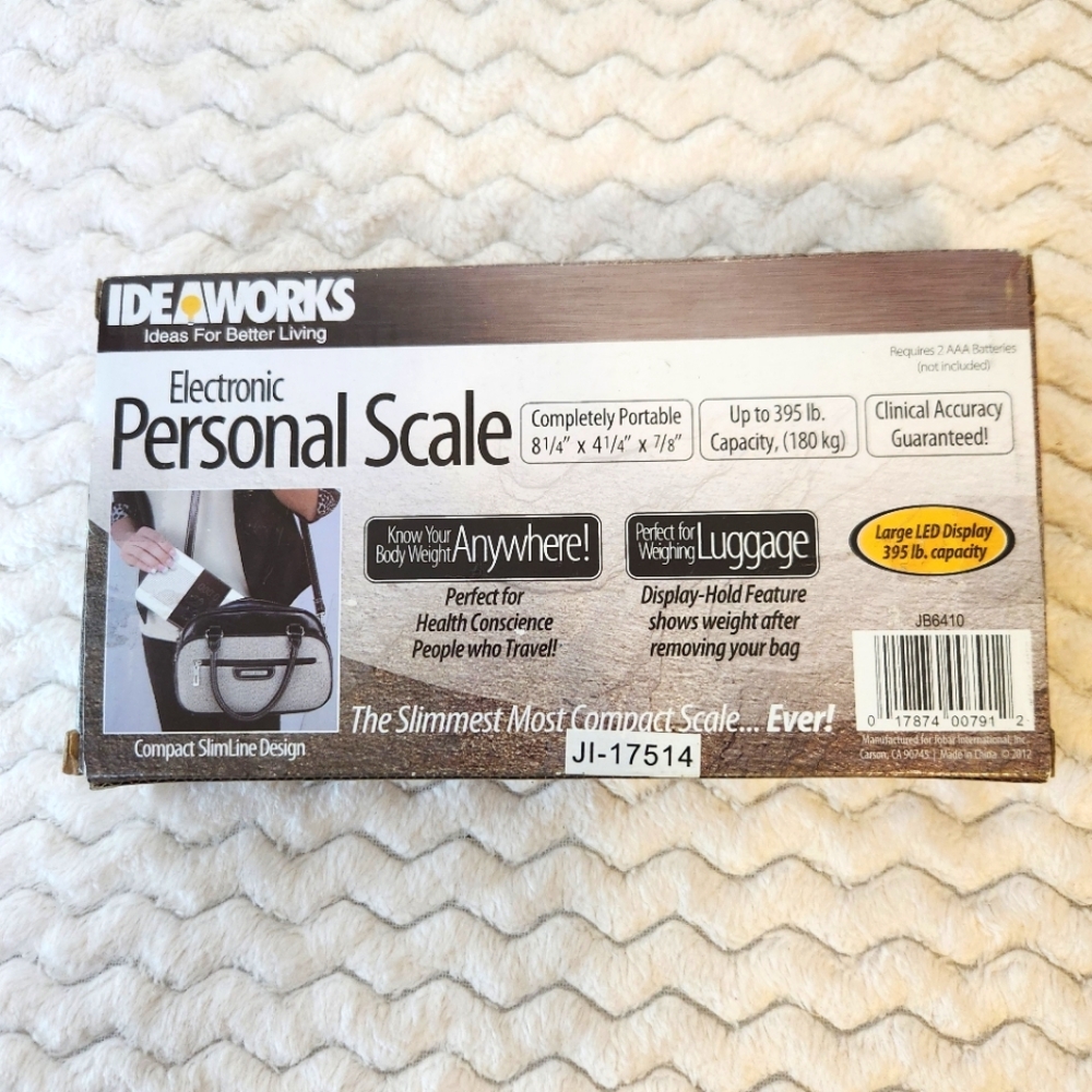 Ideaworks Personal Electronic Digital Travel Scale NIB